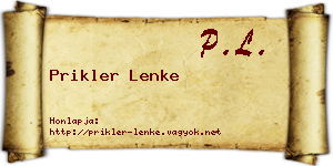 Prikler Lenke névjegykártya